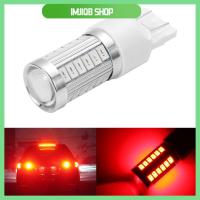 IMJIQB สัญญาณไฟเลี้ยวสีแดง33SMD W21 T20/5W 7443หลอดไฟ LED ถอยหลังสำหรับรถยนต์