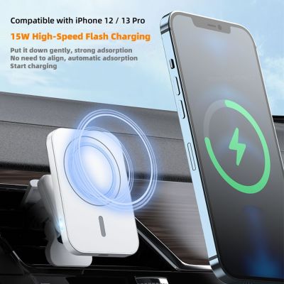 15W magnetic car wireless charger Phone Holder Mount Auto-Clamping Air Vent fast charging for iphone 12 13 14 pro max Car Chargers