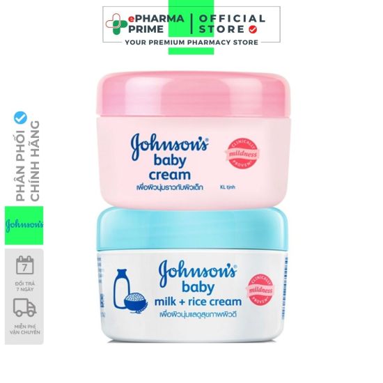Kem dưỡng ẩm johnson s baby sữa gạo dưỡng da mịn màng cho bé 50g - ảnh sản phẩm 1