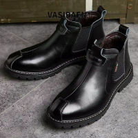 VASIBAEN Cowboy &amp; Biker Boots สำหรับผู้ชายที่รองเท้ามีส้นแพลตฟอร์มและ Strappy Upper