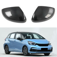 for Honda Fit Jazz 2020 2021 ABS Carbon Fiber Rearview Side Door Mirror Cover Car Exterior Accessories