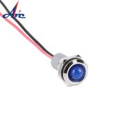 14mm Waterproof Warning LED Metal Indicator Pilot Light Signal Lamp Electric Equipment 3V/12V/220V 150mm Cable Machine Light