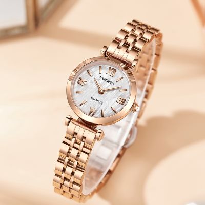 （A Decent035）2022ผู้หญิงแฟชั่น WatchLadies นาฬิกาข้อมือสแตนเลส SteelDesginGoldWatches สำหรับหญิง Reloj