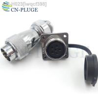 WS20 Type 6-pin Waterproof Aviation Panel Mount Connector LED Power Wire Connectors Male Plug Female Socket IP67