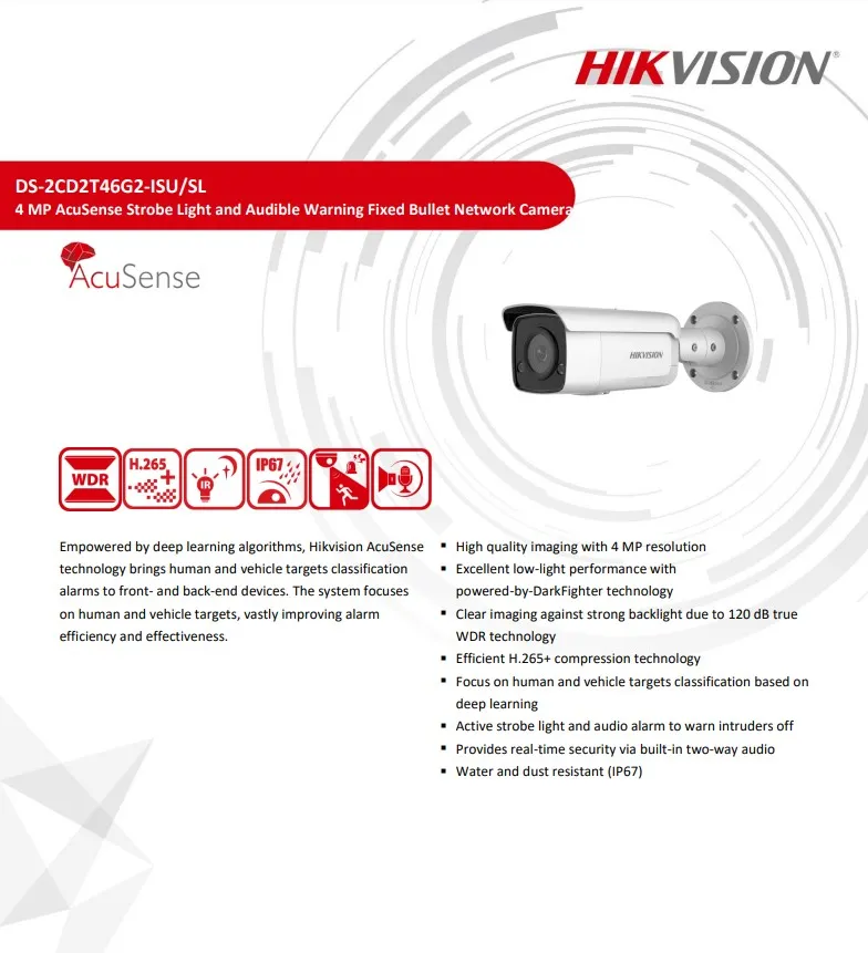hikvision strobe light and audio alarm