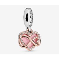 [พร้อมส่ง สินค้าแท้ ?] Pandora Sparkling Infinity Heart Dangle Charm