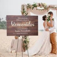 Bienvenidos a nuestra boda Sign Vinyl Art Sticker Personalized Spanish Date and Name Wedding Board Frame Decals Party Stickers Cleaning Tools