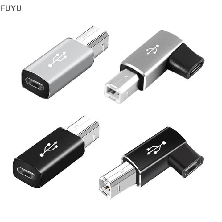 fuyu-usb-type-c-female-ถึง-b-male-อะแดปเตอร์เครื่องพิมพ์สแกนเนอร์สำหรับคีย์บอร์ดตัวควบคุม-midi