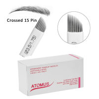 2021100pcs Tattoo Needles Shading Blades 15 Pins 21 Fog Eyebrow Lips Double Row Microblading Needles 15M1 Agulhas Tebori Permanent