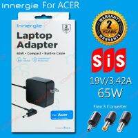 คุณภาพดี  Inergie Adapter ACER 19V/3.42A 65W หัวแปลง A,G,L สายชาร์จ อแดปเตอร์ (ประกัน SIS) มีการรัประกันคุณภาพ  ฮาร์ดแวร์คอมพิวเตอร์