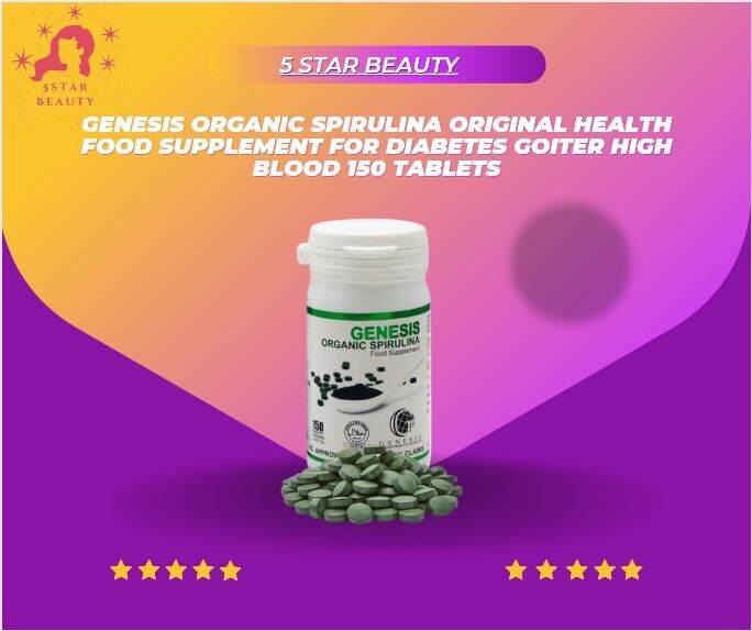 Genesis Organic Spirulina Original Health Food Supplement For Diabetes