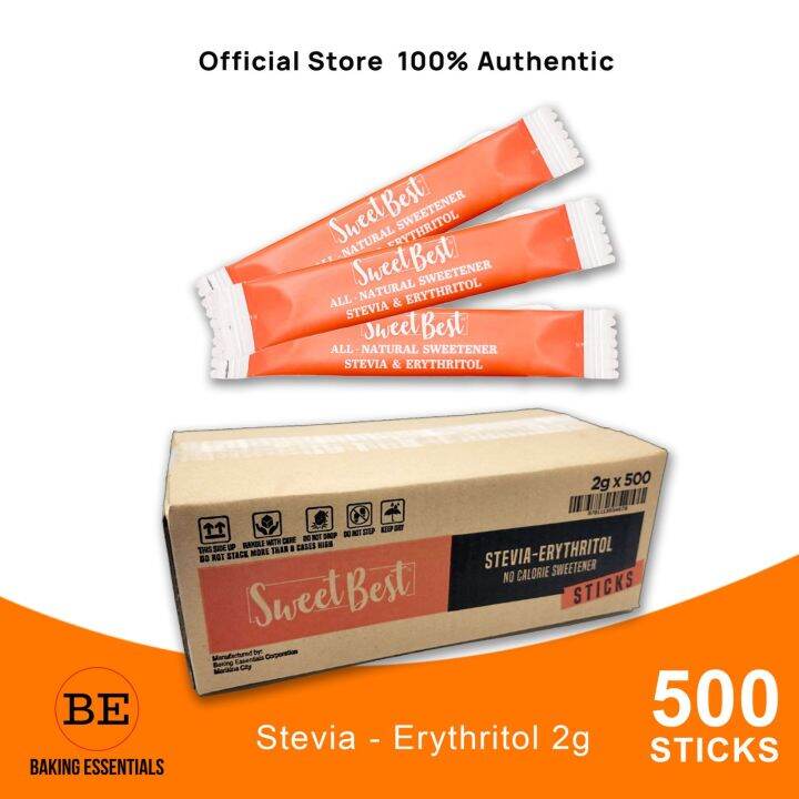 Sweet Best SteviaErythritol 1 box x 500 sticks, Zero Calorie Sweetener