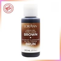 สีเจลสำหรับเบเกอรี่ LORANN สีน้ำตาล Brown Gel Coloring 1oz. สีผสมอาหาร เบเกอรี่ ทำขนม Food Coloring