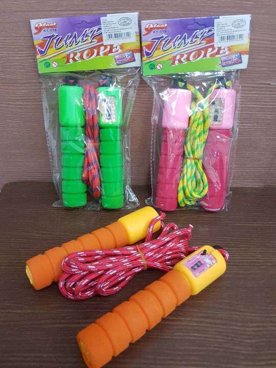 jump-rope-เชือกกระโดด-แบบนับรอบได้-ในตัว-มีปุ่มกดตั้งค่าการนับได้-สายปรับสั้นยาวได้