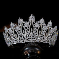 【CW】Tiaras And Crowns For Women Parmalanbe Luxury CZ Queen Crown Bridal Wedding Hair Accessories Crystal Headdress Jewelry