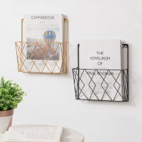 Modern Creative Iron Wall-mounted Decorative Wall Hanging Storage Rack For Home Bedroom Books Room Magazine Books Display Racks