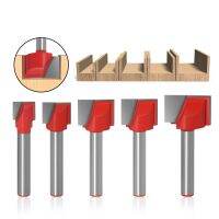 4/5 PC / Set 6MM Shank Milling Cutter ไม้แกะสลัก 3D งานไม้ใส่เราเตอร์บิตทังสเตนทําความสะอาดด้านล่างเครื่องตัดมิลลิ่ง