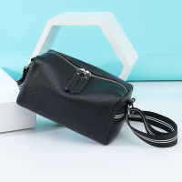 New Simple Cowhide Womens Handbag High Quality Genuine Leather Small Messenger Bag Solid Color Shoulder Crossbody Bags Clutch