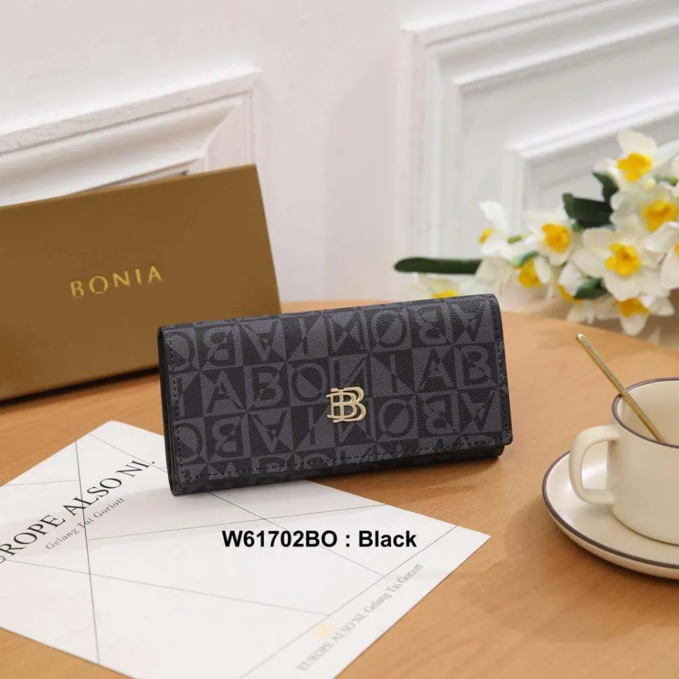Premium Quality)Bonia_Ladies Wallet With Box