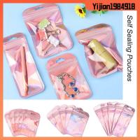 YIJIAN1984918 50pcs/bag ข้น แสดงเครื่องประดับ ผนึก ถุงปิดผนึกด้วยตนเอง กระเป๋าซิป ถุงบรรจุภัณฑ์ ถุง OPP