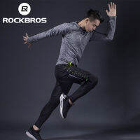 ROCKBROS เสื้อเจอร์ซีย์นักปั่นแห้งเร็วผู้ชายกางเกงขาสั้นขี่จักรยานดูดซับเหงื่อชุดทำงาน Joggers การออกกำลังกายยิมการอบรม Tracksuits กลางแจ้งอุปกรณ์