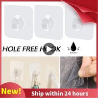 Transparent Seamless Adhesive Hook Waterproof Oilproof Strong Sticking Wall Hook Hanger For Kitchen Bathroom Accessories