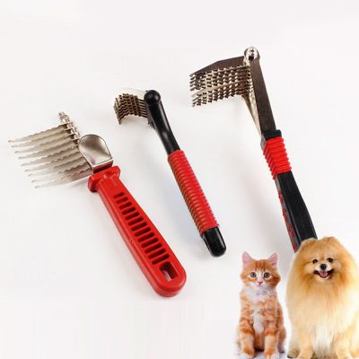 【CC】 Knot Comb Dematting Rake Dog Grooming Tools Removes Knots Matted Fur  amp; Tangles Gently Dogs Cats