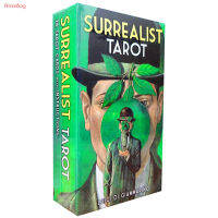 Sunsing Surrealist Tarot การ์ดภาษาอังกฤษดาดฟ้าไพ่ทาโรต์เรียบเกมครอบครัวการพิมพ์ที่สวยงามสำหรับใช้ส่วนตัวของครอบครัว