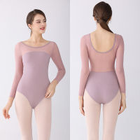 Long Sleeve Ballet Leotard Adult  New White Elegant Practice Ballet Dancing Wear Women Dance Team Gymnastics Coverall