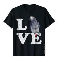 I Love My African Grey Parrot Tshirt Bird Lovers Men Cool T Novelty