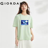 GIORDANO Women Horse Series T-Shirts Summer Tee Fashion Print 100% Cotton Crewneck Short Sleeve Relaxed Casual Tshirts 99393083