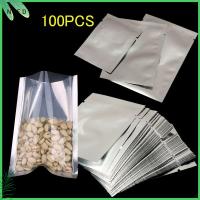 NIEDU 100PCS เงิน อุปกรณ์ครัว สราญ แรป ถุงซีลความร้อน กระเป๋าเก็บของ ถุงอลูมิเนียมฟอยล์ เครื่องซีลสูญญากาศ