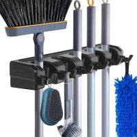 【CC】☒  Broom Holder Wall Mount Mop Organizer Storage Racks Hooks Non-slip for Garden