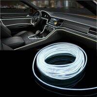 2 Meters 12V White Cold LED Light Strip Car Interior Atmosphere Lamp Ambient Decor Lighting Strip Rope Tape Lamp Car Accessories