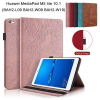 สำหรับ Huawei MediaPad M5 Lite 10.1นิ้ว M5lite BAH2-L09 BAH2-W09 BAH2-W19แท็บเล็ตแฟชั่น3D ต้นไม้สไตล์ PU หนังพลิกกระเป๋าสตางค์ช่องใส่การ์ดปากกาหัวเข็มขัด