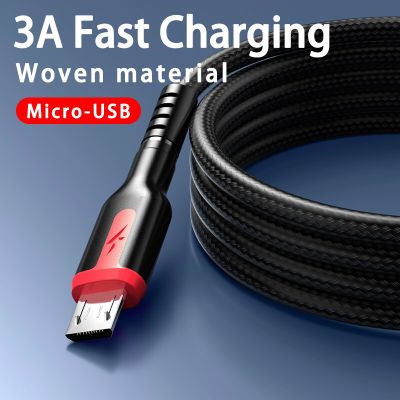 Kebiss 3A Fast Charging USB Micro Cable Charger Cord for Samsung Xiaomi Huawei Mobile Phone Accessories Usb Cable Woven Material Wall Chargers