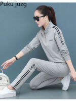 Women Sportswear Suit Long Sleeve Pullover Zipper Shirt Long Panst Jogger Suit Running Set Gym Sports Clothes Oversize Female