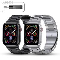 สายนาฬิกาโลหะได้สายคาด Apple Watch สแตนเลสสร้อยข้อมือเหล็กขนาด49/44/42/45มม. 38/41/40มม. สำหรับ IWatch 8 7 6 SE 5 4 3 Series