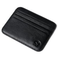 hot！【DT】♚☜  Layer Cowhide Leather Card with 7 Slot Super Thin Real Bank Holder Coin Purse Sort Wallet