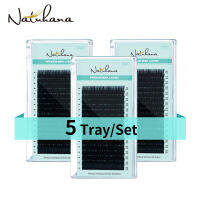 Natuhana ขายส่ง5กรณีล็อตประดิษฐ์ Mink eyelash EXTENSION ชุด B C D Curl Silk Eye Lashes individuall เท็จ Mink Eye Lashes