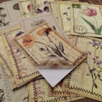 30pcs Vintage Washi Paper Stickers Butterfly Natural Plants Flower Sewing Material Paper Scrapbooking Junk Journal Deco Sticker Stickers Labels