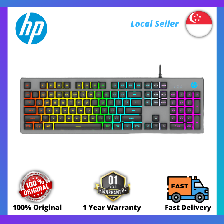 HP K500F Wired USB Gaming RGB Keyboard with Height Adjustment Lazada
