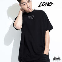 ? 12.12 SALE ? ® Oversize Long รุ่น Neck Social สีดำ ( สกรีนนูน ) ชาย หญิง ทรงเอ M L / OL