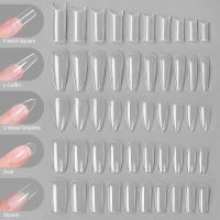 100pcs False Fake Nails Nail Tips Coffin Gel Nails Extension System Full Cover Short Nail Gel Press on Tips Capsule Art Tool Cups  Mugs Saucers