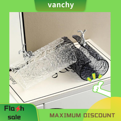 Vanchy Modern Acrylic Tissue Water ripple home storage decoration Light luxury creative napkin paper advanced sense