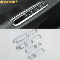 AOSRRUN ที่เท้าแขนในเอบีเอสโครเมี่ยมตัดตกแต่งภายในสำหรับ Peugeot 3008 2012 2013 2014 2015 LHD