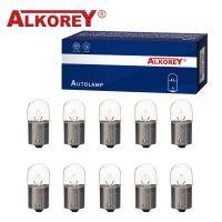 (Premium car) Alkorey 10 Pcs R5W T16 12V 5W Warm White หลอดไฟฮาโลเจนหลอดไฟสัญญาณมาตรฐานอัตโนมัติภายในโคมไฟใบอนุญาต