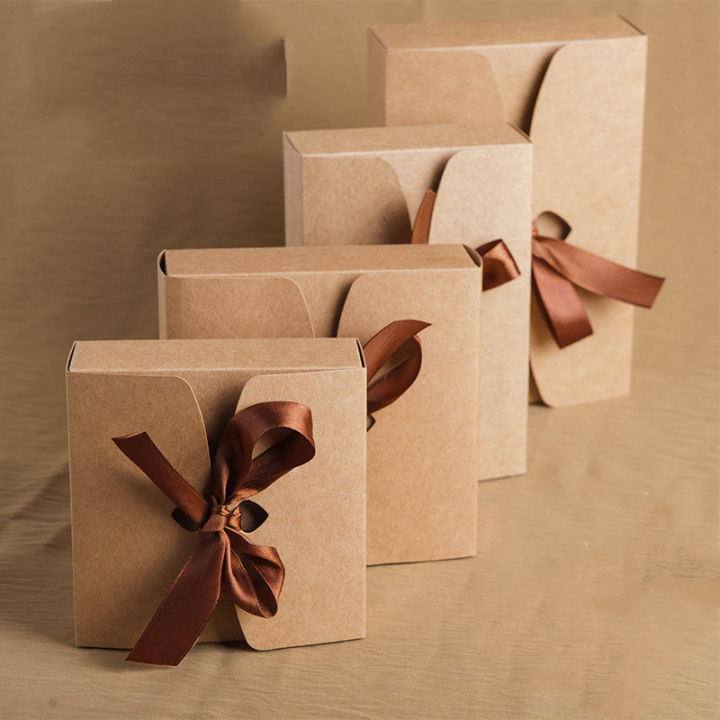 10pcs-ribbon-color-gifts-box-square-poket-with-cover-lid-hard-kraft-decor-red-package-box-kraft-paper-folding-birthday-boxy-bag