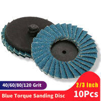 10PCS Flap Discs 2 3 Inch 50 75mm Blue Sanding Discs 40 60 80 120 Grit Grinding Wheels Blades For Angle Grinder