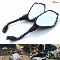 Universal 10MM Motorcycle Handlebar Rear View Side Mirror Rearview Mirrors for Honda CB500X CB500X CB 500X 2013-2014 black Mirrors